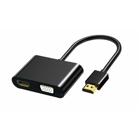 CONVERSOR DE VIDEO CPU HDMI - MONITOR HDMI + VGA