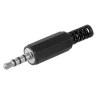 CONECTOR JACK 3.5 TETRAPOLAR MACHO SOLDAR 4 PINES