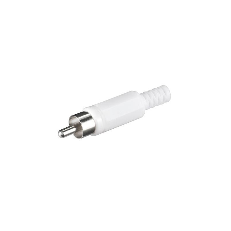 CONECTOR RCA MACHO  BLANCO
