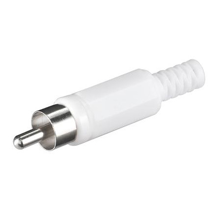 CONECTOR RCA MACHO  BLANCO