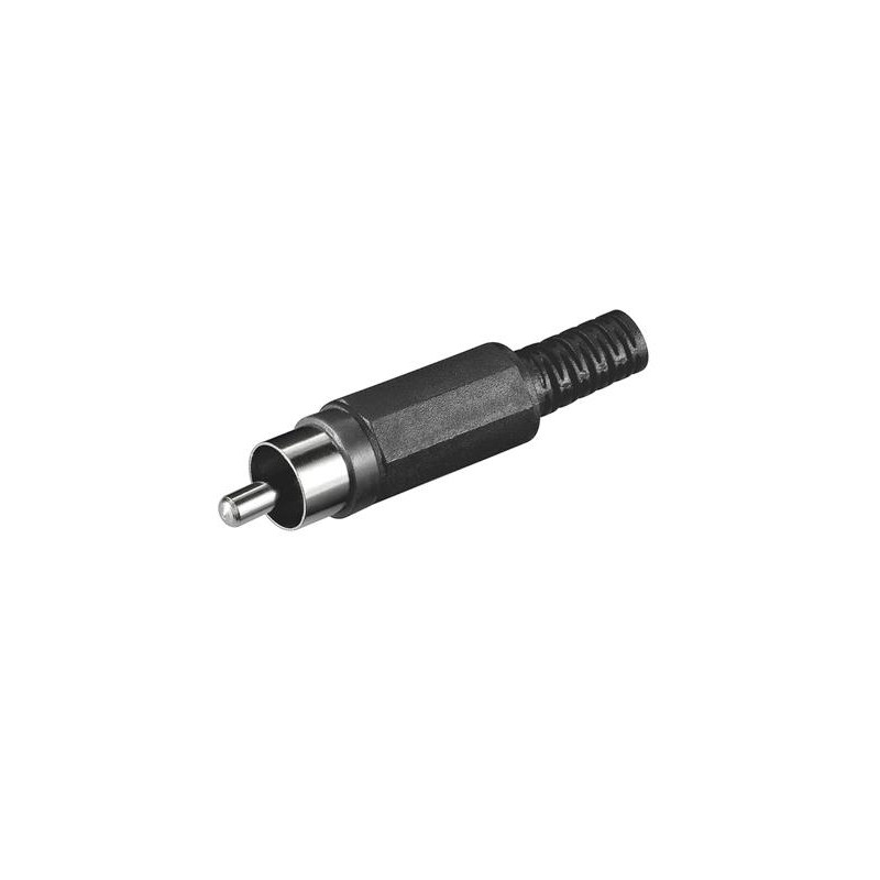 CONECTOR RCA MACHO NEGRO