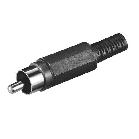 CONECTOR RCA MACHO NEGRO