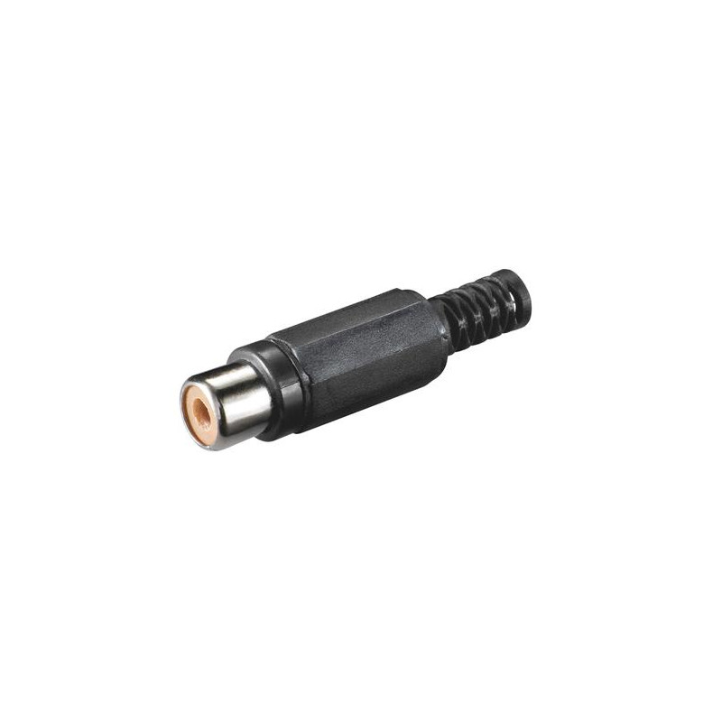 CONECTOR RCA HEMBRA NEGRO