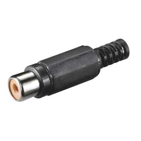 CONECTOR RCA HEMBRA NEGRO