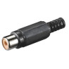 CONECTOR RCA HEMBRA NEGRO