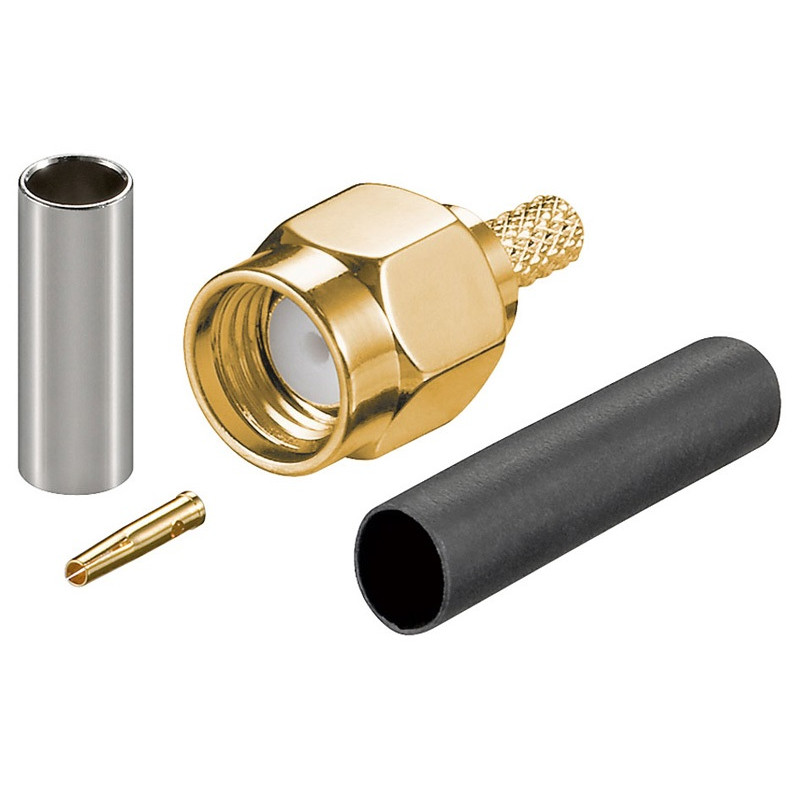 CONECTOR CRIMPAR RP SMA HEMBRA PARA RG58