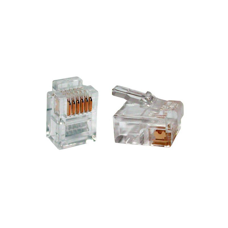 CONECTOR TELEFONICO 6P / 6C PACK 10/u