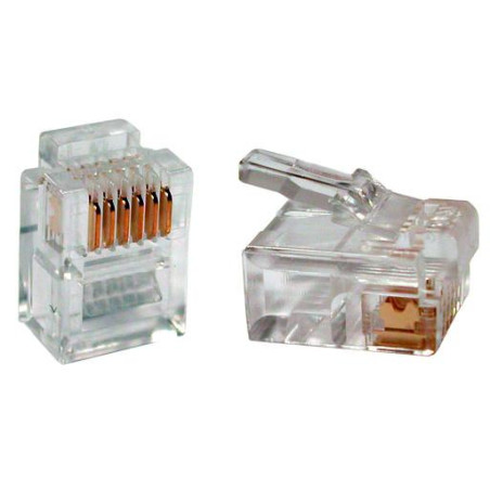 CONECTOR TELEFONICO 6P / 6C PACK 10/u