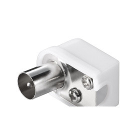 CONECTOR CABLE ANTENA TV (TDT) PLASTICO ACODADO M