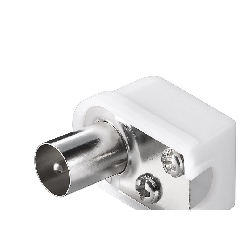 CONECTOR CABLE ANTENA TV (TDT) PLASTICO ACODADO M