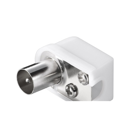 CONECTOR CABLE ANTENA TV (TDT) PLASTICO ACODADO M