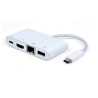 CONVERSOR USB-C 3.1 (M) - HDMI+ RJ45 + USB 3.0 +PW