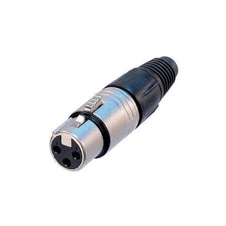 CONECTOR XLR HEMBRA 3 PINES AEREO METAL
