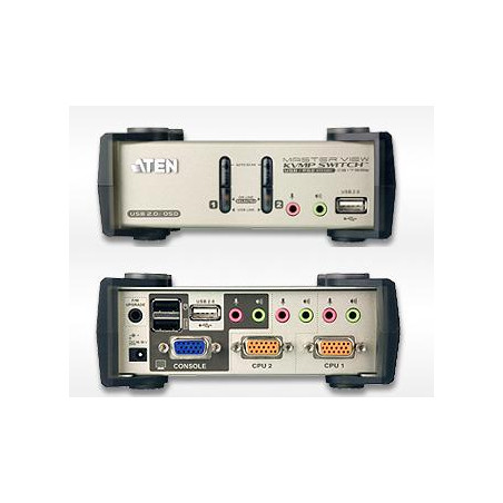 KVM SWITCH SOBREMESA 2X1 PS/2 - USB AUDIO+OSD+HUB