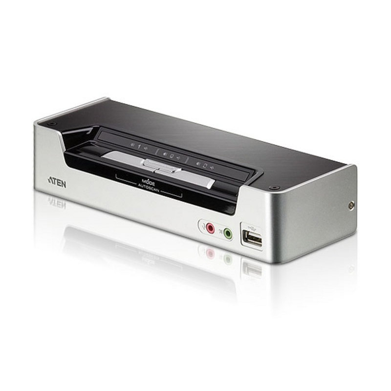 KVM SWITCH 2X1 HDMI + USB + AUDIO 1080P