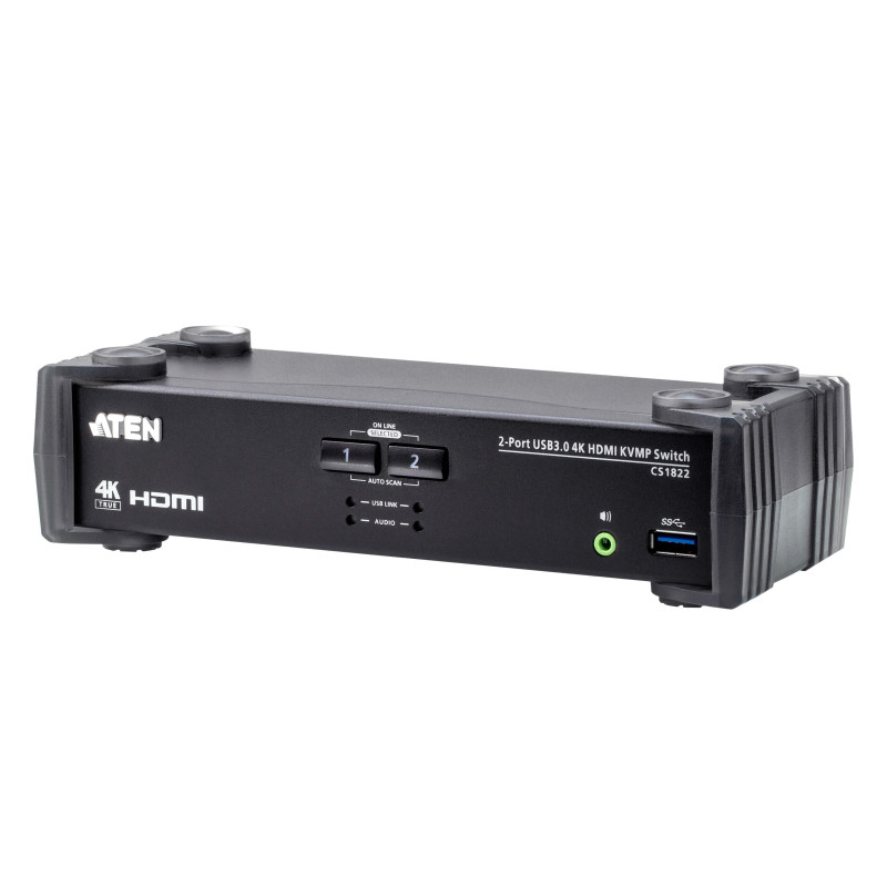 KVM SWITCH 2 X 1 HDMI + USB + AUDIO 4K