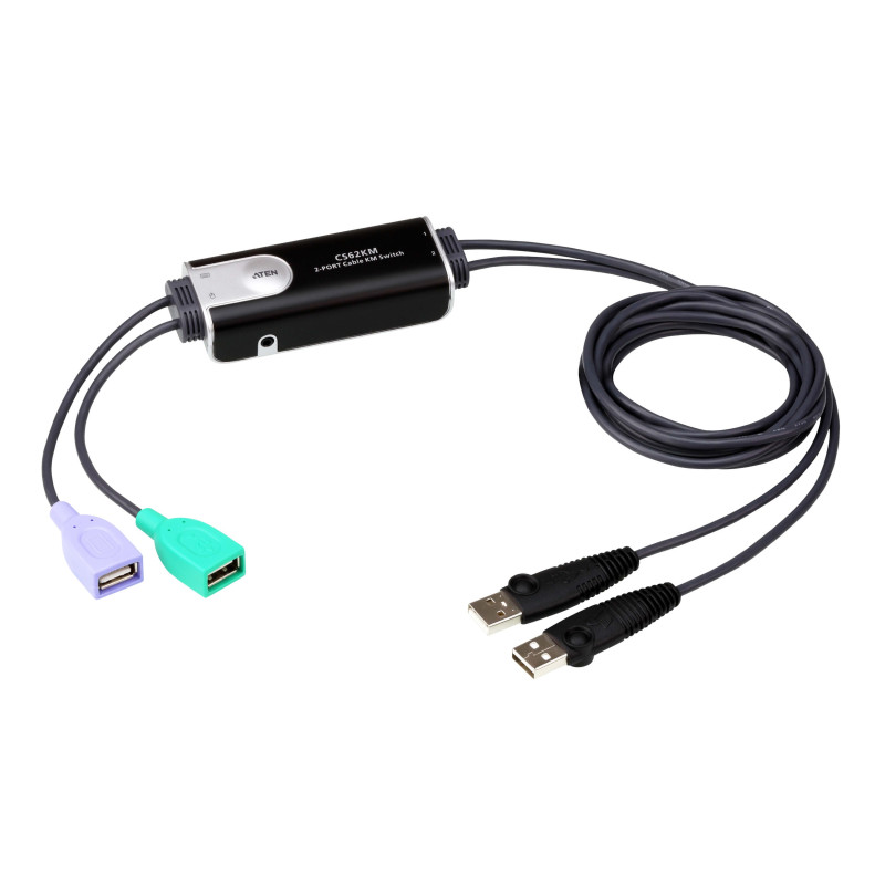 KVM SWITCH  2X1 USB BOUNDLESS SWITCHING