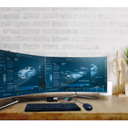 KVM SWITCH  2X1 USB BOUNDLESS SWITCHING