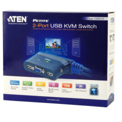 KVM SWITCH COMPACTO 2X1 USB CON AUDIO (CS62US)