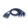 KVM SWITCH COMPACTO 4X1 USB CON AUDIO (CS64US)