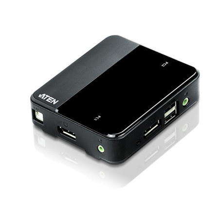 KVM SWITCH COMPACTO DISPLAYPORT + USB 2 X 1 4K