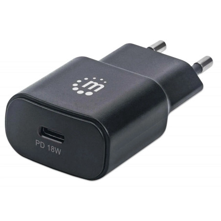 ALIMENTADOR USB-C 18W 240V - 3A máx NEGRO