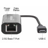 CONVERSOR USB-C  3.1 (M) - RJ45 2.5Gbps  NEGRO