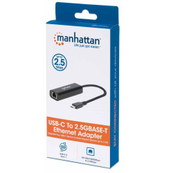 CONVERSOR USB-C  3.1 (M) - RJ45 2.5Gbps  NEGRO