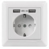BASE TOMA SCHUKO CON 2 USB