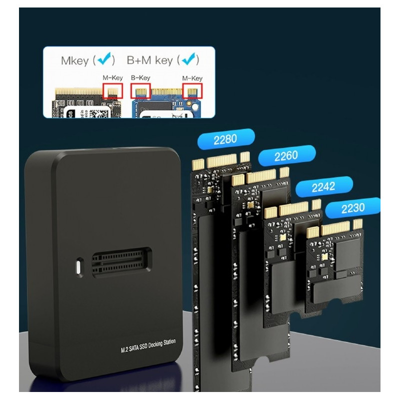 BASE USB-C 3.1 PARA SSD SATA Y NVME