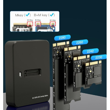 BASE USB-C 3.1 PARA SSD SATA Y NVME