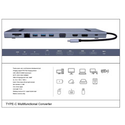 DOCK USB-C 3.1 (M) - MULTIPUERTO DP+HDMI+VGA 11-1