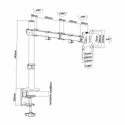 SOPORTE MONITOR LCD MESA 1 MON. HORZ. ARTIC. 32´´