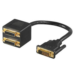 CABLE ADAPTADOR 1 X DVI-D MACHO - 2 X DVI HEMBRA 1