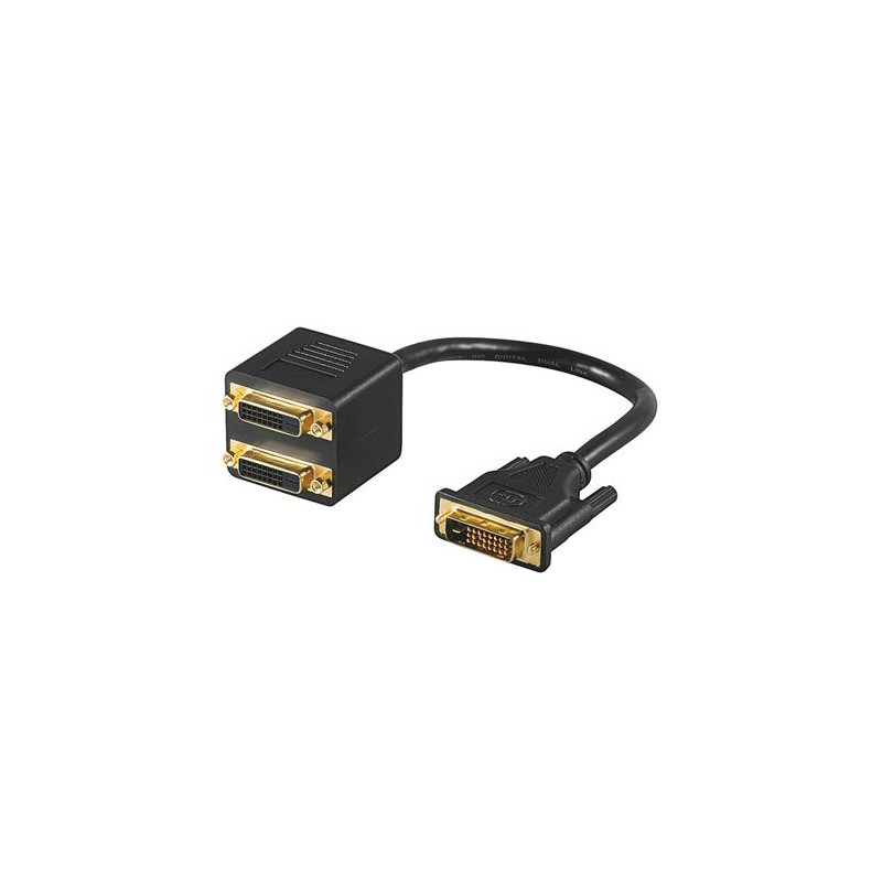 CABLE ADAPTADOR 1 X DVI-D MACHO - 2 X DVI HEMBRA 1