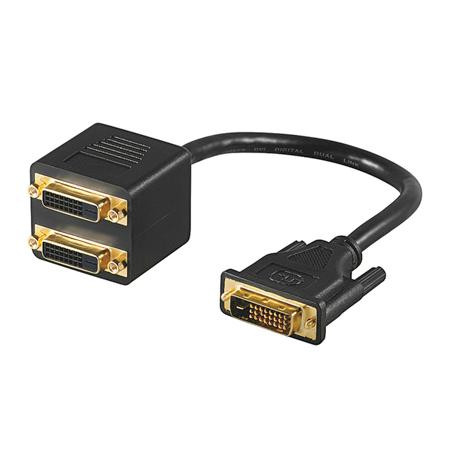 CABLE ADAPTADOR 1 X DVI-D MACHO - 2 X DVI HEMBRA 1