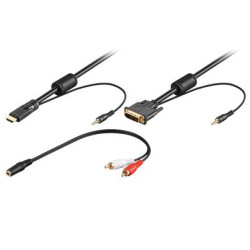 CABLE DVI + AUDIO - HDMI + AUDIO M-M 5Mts