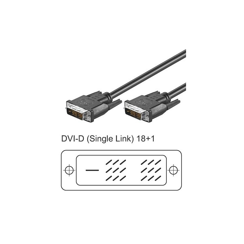 CABLE DVI-D  18+1 M - M SINGLE LINK DE 2Mts