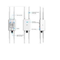 ACCESS POINT EXTERIOR 1300Mbps DOBLE BANDA