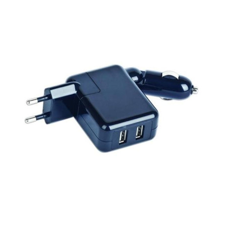 ALIMENTADOR VIAJE USB 230V+12V - 5V 2A PARED-MECHE
