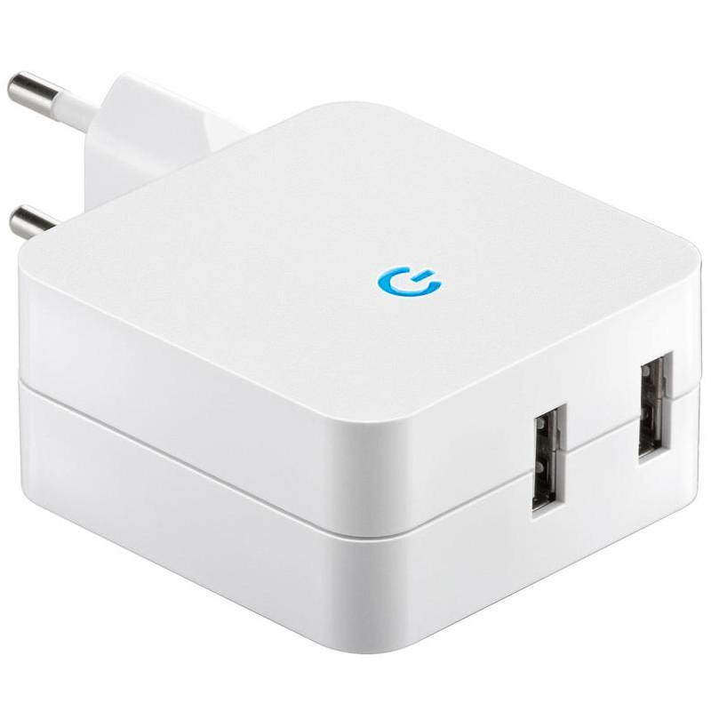 ALIMENTADOR USB-A 20W 2 TOMAS BLANCO