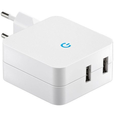 ALIMENTADOR USB-A 20W 2 TOMAS BLANCO