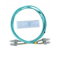 CABLE FIBRA DUPLEX MM. 50/125 ST-ST 3m OM3 AQUA