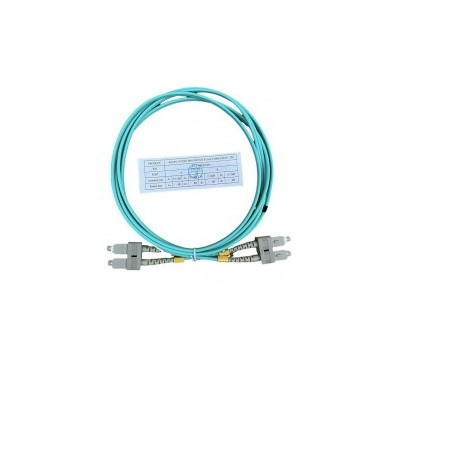 CABLE FIBRA DUPLEX MM. 50/125 ST-ST 3m OM3 AQUA