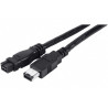 CABLE FIRE WIRE 800 IEEE 1394B 9 - 6  M-M 1.8Mts