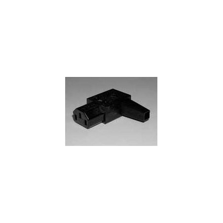 CONECTOR HEMBRA IEC C13 ACODADO IZQUIERDA