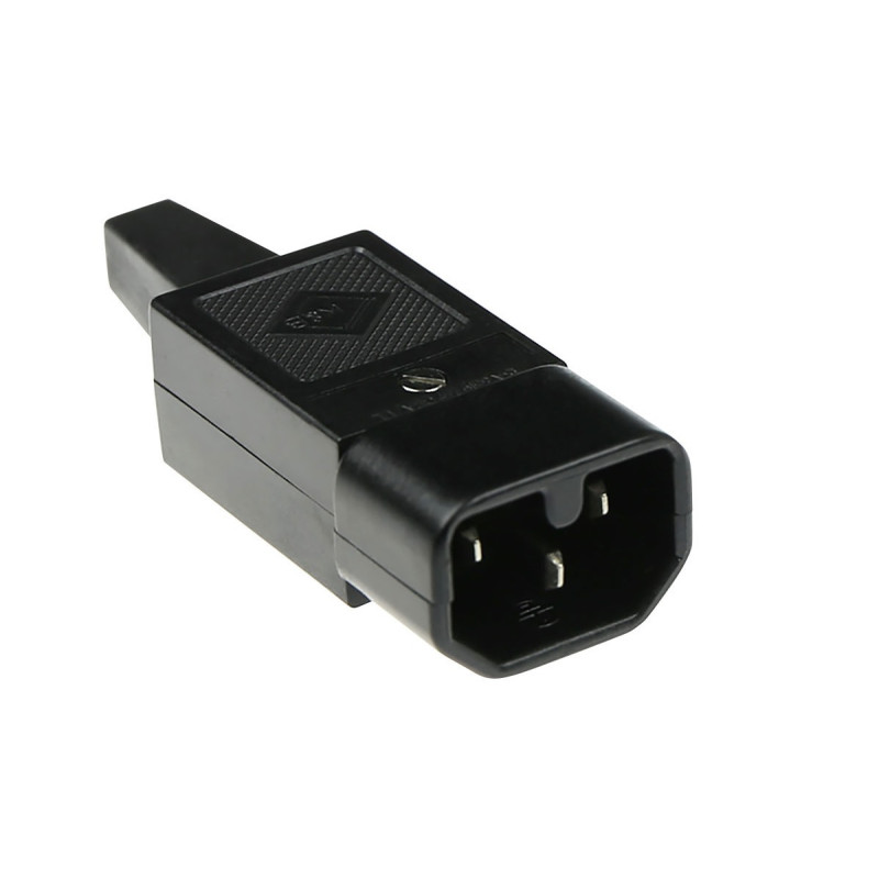 CONECTOR MACHO IEC C16 RECTO
