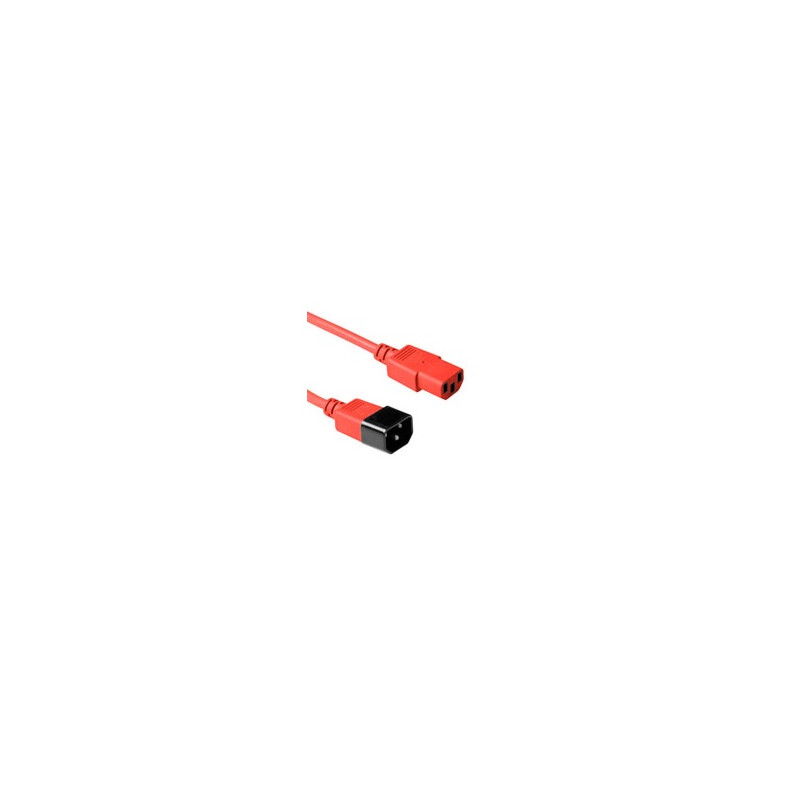 CABLE DE ALIMENTACION C13 - C14 ROJO 1.2M