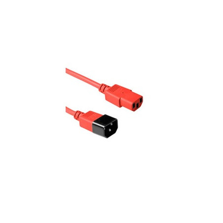 CABLE DE ALIMENTACION C13 - C14 ROJO 1.2M