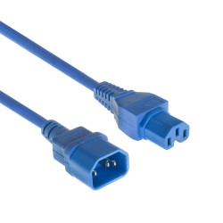 CABLE DE ALIMENTACION CPU C14 M - C15 H 2m AZUL